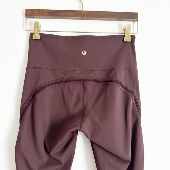 LULULEMON Fresh In Mesh High Rise Tights Leggings Pelt 6 - Picture 8 of 11